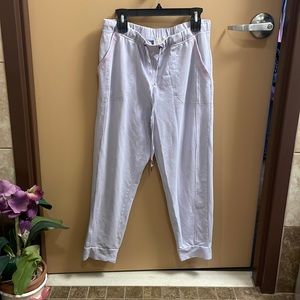 Pastel purple Anthropologie joggers